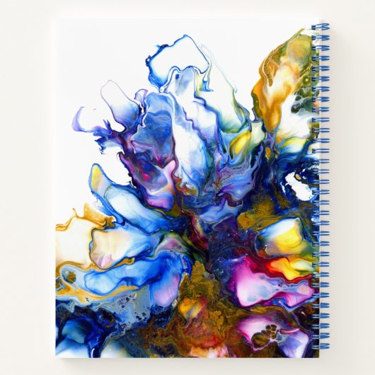 Moderne abstrakte Kunst Blau Notizblock (Rückseite)