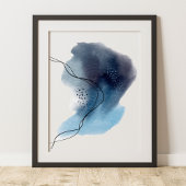 Moderne Abstrakte Kunst Blau Poster