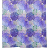 Moderne abstrakte Kunst blau und lila Duschvorhang (Vorderseite)