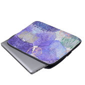 Moderne abstrakte Kunst blau und lila Laptopschutzhülle (Vorne Knopf)