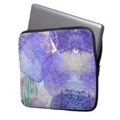Moderne abstrakte Kunst blau und lila Laptopschutzhülle (Vorderseite Links)