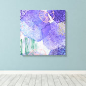 Moderne abstrakte Kunst blau und lila Leinwanddruck (Insitu (Holzboden))