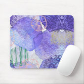 Moderne abstrakte Kunst blau und lila Mousepad (Mit Mouse)