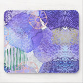 Moderne abstrakte Kunst blau und lila Mousepad (Vorne)