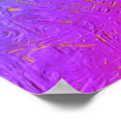 Moderne Abstrakte Kunst Blaues Lila Rosa Gelb Poster (Ecke)