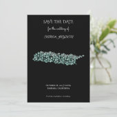 Moderne abstrakte Kunst – Design mit weißen Linien Save The Date (Stehend Vorderseite)