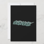 Moderne abstrakte Kunst – Design mit weißen Linien Save The Date (Rückseite)