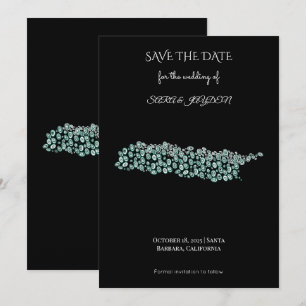 Moderne abstrakte Kunst – Design mit weißen Linien Save The Date