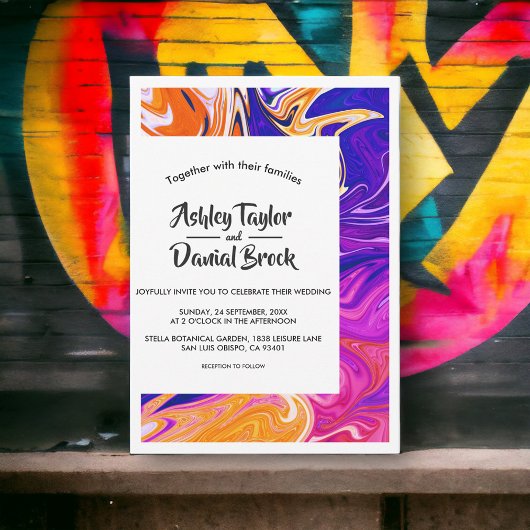 Moderne Abstrakte Kunst, Dichtung und Musik Einladung