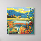 Moderne Abstrakte Kunst: Eine Reise durch Farben Leinwanddruck (Vorderseite)