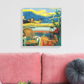 Moderne Abstrakte Kunst: Eine Reise durch Farben Leinwanddruck (Insitu (Wohnzimmer))