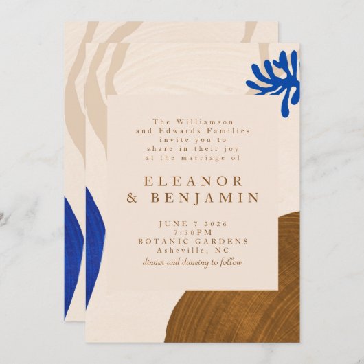 Moderne Abstrakte Kunst Einzigartiger Sandstrand u Einladung (Vorne/Hinten)