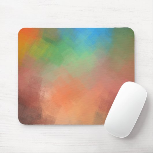 Moderne Abstrakte Kunst Elegante Farbenfrohe Vorla Mousepad (Mit Mouse)