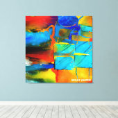 Moderne Abstrakte Kunst Elegante Geometrie Leinwanddruck (Insitu (Holzboden))