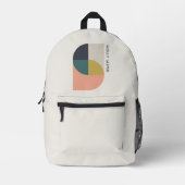 Moderne Abstrakte Kunst Elegante Geometrische Mini Bedruckter Rucksack (Vorderseite)