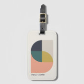 Moderne Abstrakte Kunst Elegante Geometrische Mini Gepäckanhänger (Vorderseite Vertikal)