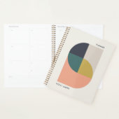 Moderne Abstrakte Kunst Elegante Geometrische Mini Planer (Anzeige)