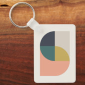 Moderne Abstrakte Kunst Elegante Geometrische Mini Schlüsselanhänger (Vorderseite)