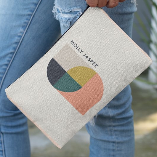 Moderne Abstrakte Kunst Elegante Geometrische Mini Zubehörtasche