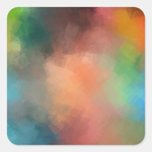 Moderne Abstrakte Kunst Elegante Leere Vorlage Quadratischer Aufkleber (Vorderseite)