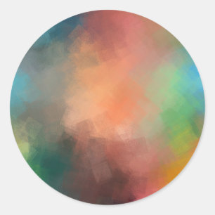 Moderne abstrakte Kunst elegante leere Vorlage Runder Aufkleber