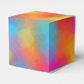 Moderne Abstrakte Kunst Elegante Vorlage Geschenkschachtel (Rückseite)