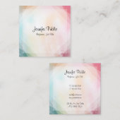 Moderne Abstrakte Kunst Elegante Vorlage Quadratische Visitenkarte (Vorne/Hinten)