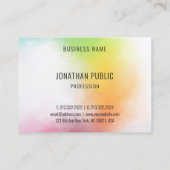 Moderne Abstrakte Kunst Elegante Vorlage Visitenkarte (Rückseite)