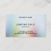 Moderne Abstrakte Kunst Elegantes Berufliches Temp Visitenkarte (Rückseite)