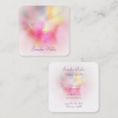 Moderne Abstrakte Kunst - Elegantes Template Quadratische Visitenkarte (Vorne/Hinten)