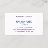 Moderne Abstrakte Kunst Elegantes Template Rosa Bl Visitenkarte (Rückseite)