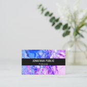 Moderne Abstrakte Kunst Elegantes Template Rosa Bl Visitenkarte (Stehend Vorderseite)