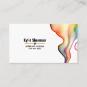 Moderne Abstrakte Kunst Farbe pour farbenfroh Visitenkarte (Vorderseite)