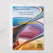 Moderne Abstrakte Kunst - farbenfrohe Hochzeit des Einladung (Vorderseite)