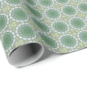Moderne Abstrakte Kunst Frühjahr Blumenmuster Grün Geschenkpapier (Rolleneckpunkt)