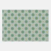 Moderne Abstrakte Kunst Frühjahr Blumenmuster Grün Geschenkpapier Set (Vorderseite 2)