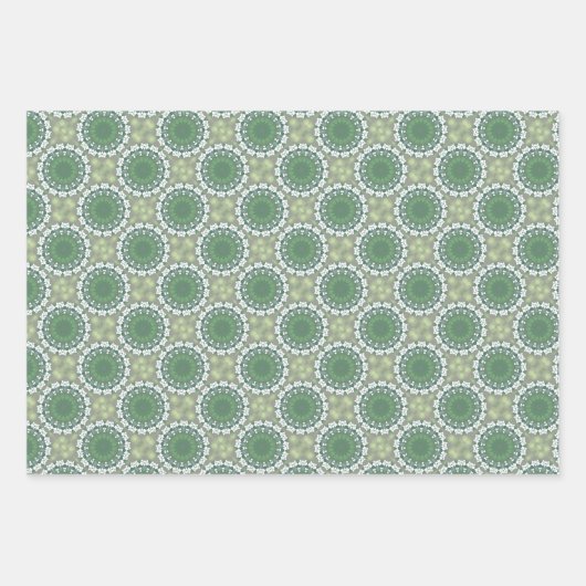 Moderne Abstrakte Kunst Frühjahr Blumenmuster Grün Geschenkpapier Set (Vorderseite 2)