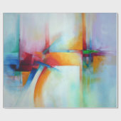 Moderne Abstrakte Kunst Geburtstag Weihnachtsgesch Geschenkpapier (Flach)