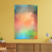 Moderne Abstrakte Kunst Gelb Blau Grün Leinwanddruck (Insitu (Wohnzimmer))