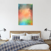 Moderne Abstrakte Kunst Gelb Blau Grün Leinwanddruck (Insitu (Schlafzimmer))