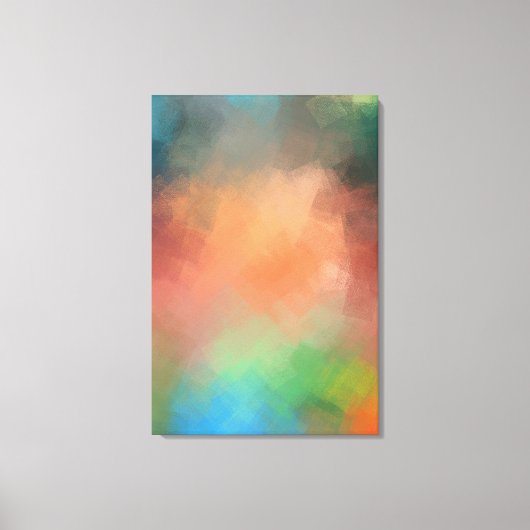 Moderne Abstrakte Kunst Gelb Blau Grün Leinwanddruck (Vorderseite)