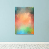 Moderne Abstrakte Kunst Gelb Blau Grün Leinwanddruck (Insitu (Holzboden))