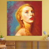 Moderne abstrakte Kunst Grace | Drei Gramm - Serie Leinwanddruck (Insitu (Wohnzimmer))