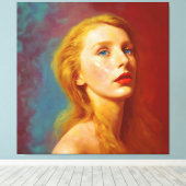 Moderne abstrakte Kunst Grace | Drei Gramm - Serie Leinwanddruck (Insitu (Holzboden))