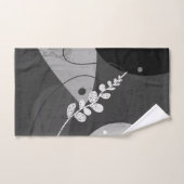 moderne abstrakte Kunst grau und schwarz Badhandtuch Set (Handtuch)
