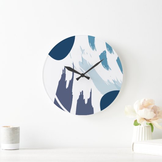 Moderne Abstrakte Kunst Große Wanduhr (Zuhause)