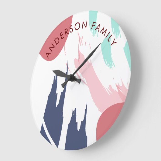 Moderne Abstrakte Kunst Große Wanduhr (Winkel)