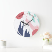 Moderne Abstrakte Kunst Große Wanduhr (Zuhause)