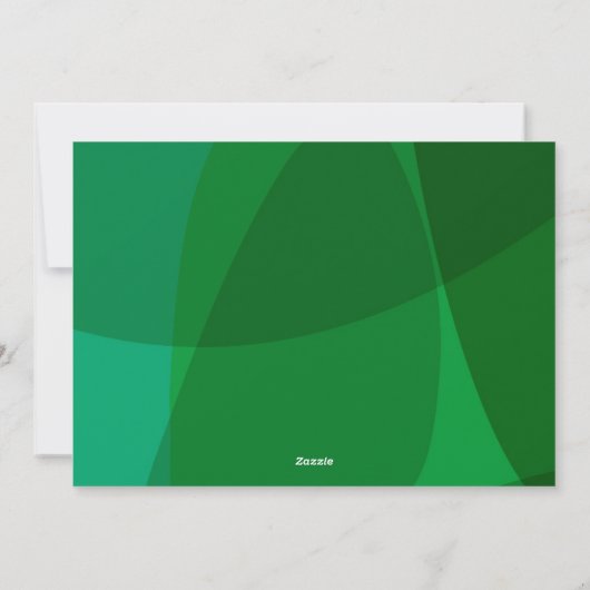 Moderne Abstrakte Kunst Grün Weihnachten Maßgeschn (Rückseite)