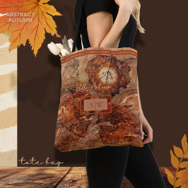 Moderne Abstrakte Kunst Herbst Rustikale Brown Mon Tasche